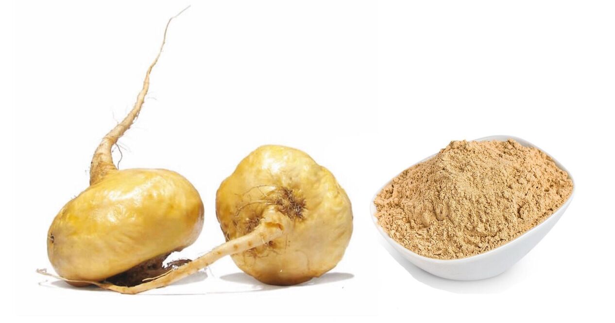 Maca peruana no produto